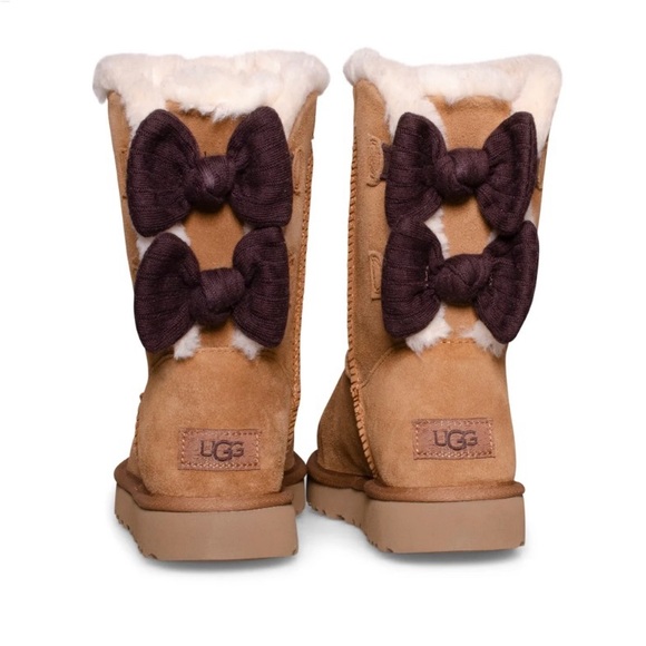 UGG Bailey Ribbed Bow Boots - Picture 5 of 9